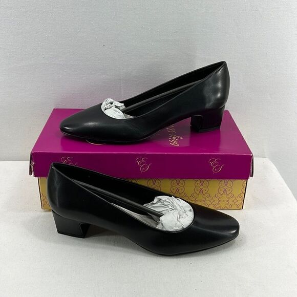 Easy Street Prim Pump- Black Faux Leather- Size 8.5 M- NIB - Picture 1 of 7